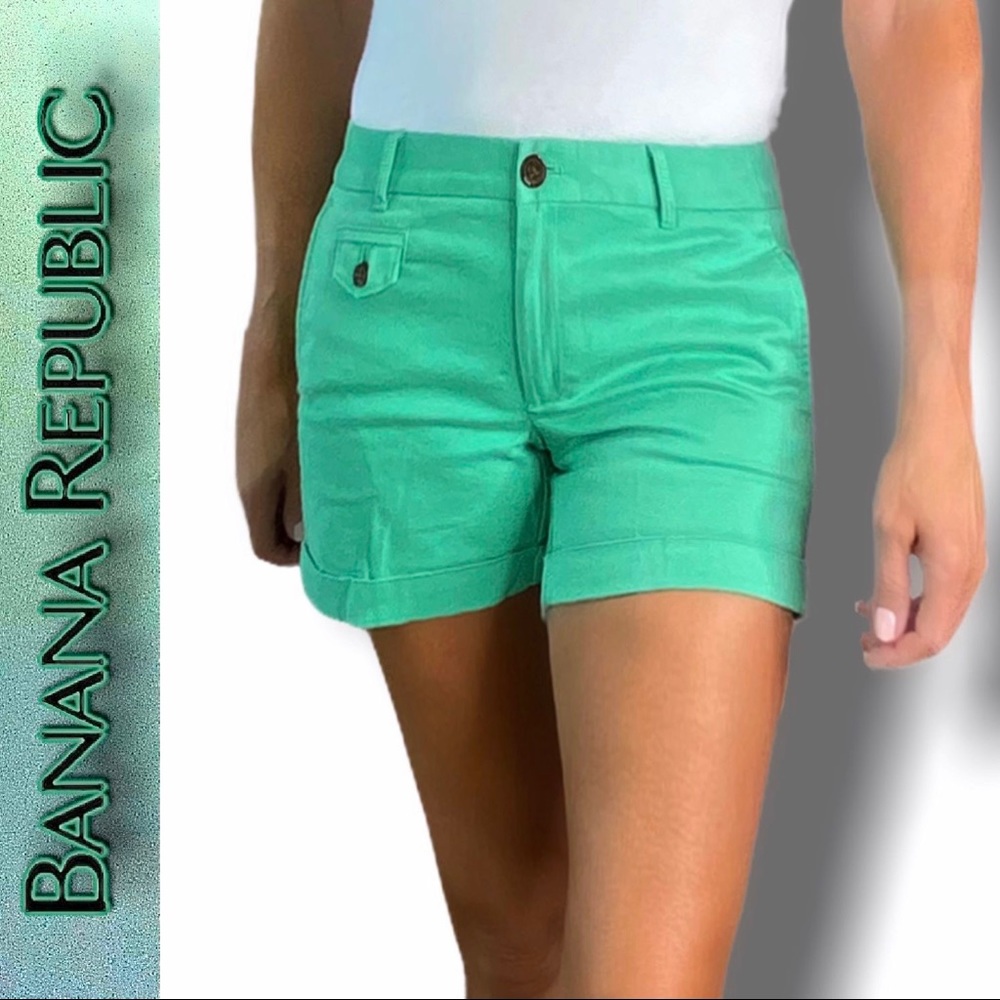 Banana Republic City Chino Green Shorts 2